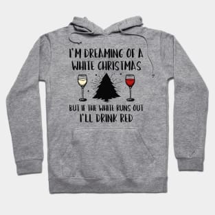 White Christmas Wine Hoodie